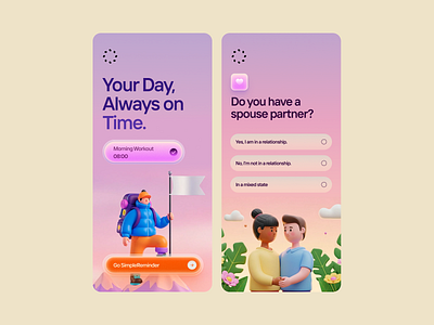 Reminder App app branding color design illustration iphone logo page ui web