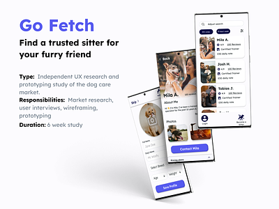 Go Fetch | Independent UX research & prototyping product design prototyping user experience
