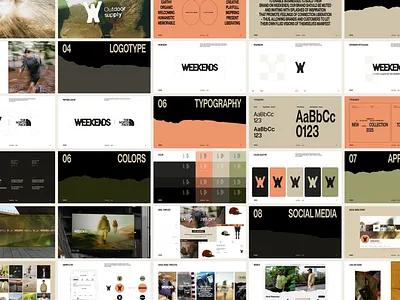 WEEKENDS Brand Guidelines adventure brand guidelines branding design e commerce fashion graphic design identity logo mobile outdoor supply photo typography ui