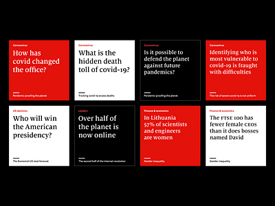 social media / the economist feed instagram post social media template