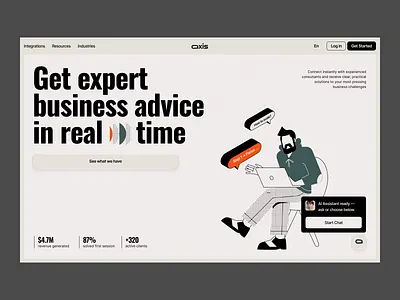 Axis home page business consulting clean ui corporate website creative direction digital consulting homepage design illustration interface design landing page minimal design product design saas design saas website typography design ui design ux design web design