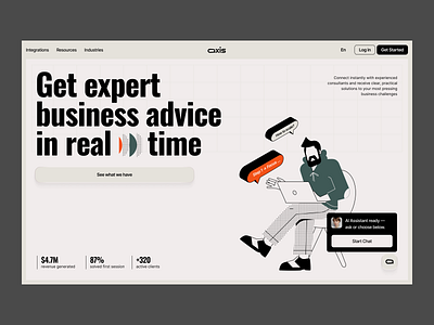 Axis home page business consulting clean ui corporate website creative direction digital consulting homepage design illustration interface design landing page minimal design product design saas design saas website typography design ui design ux design web design