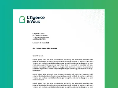 L'Agence & Vous - Stationnery design branding logo