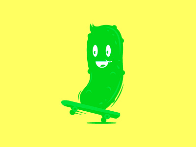 In a Pickle design illustration pickle skateboard vector