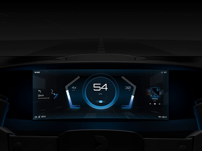 Automotive HMI Design — EV Car Cluster 3d animation automotive blender car car cluster car dashboard car user interface cinema 4d cinema4d electric car ev hmi interaction speedometer ui uidesign ux vehicle