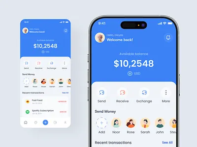 Digital Wallet App UI Design app design design digital wallet app figma design finance app landing page mobile app ui ui ux