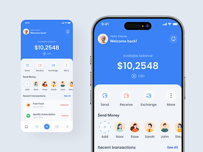 Digital Wallet App UI Design app design design digital wallet app figma design finance app landing page mobile app ui ui ux