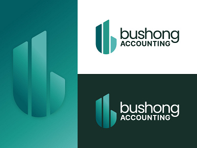 Bushong Accounting Logo accountant accounting arkansas bar chart bookkeeper bookkeeping branding chart cpa design finance financial flat graph graphic design hunter oden lockup logo logotype typography