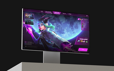 MOBA Game UI design futuristic game game ui illustration moba ui