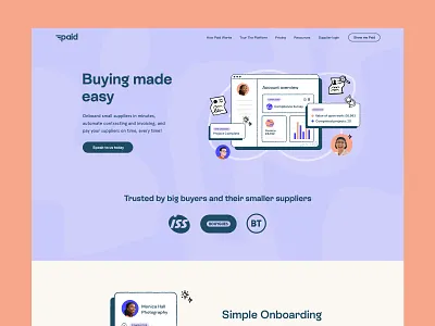 Paid Website Redesign branding design fintech illustration ui website design