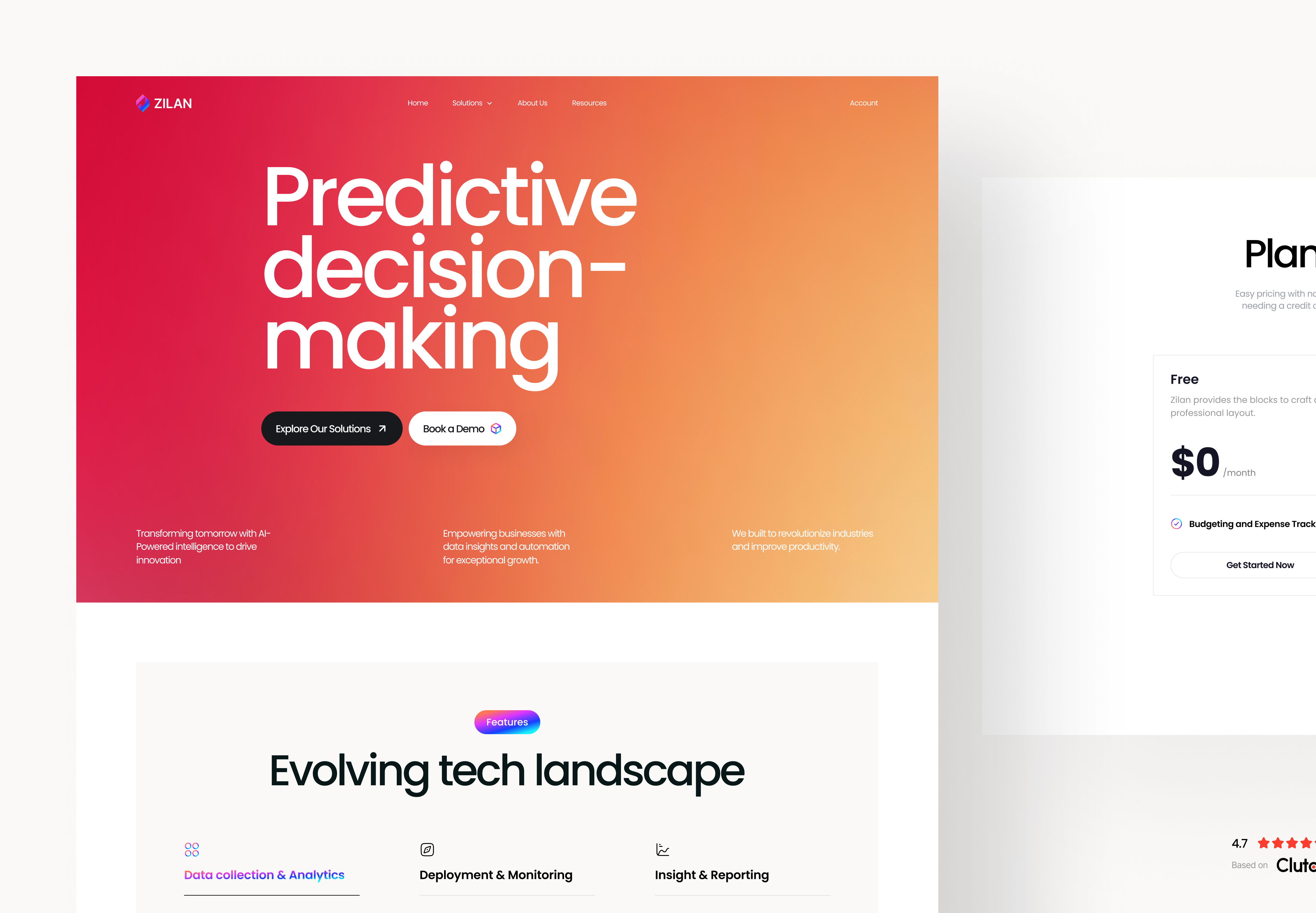Data Automated Website design minimal startup ui ux web webdesign website