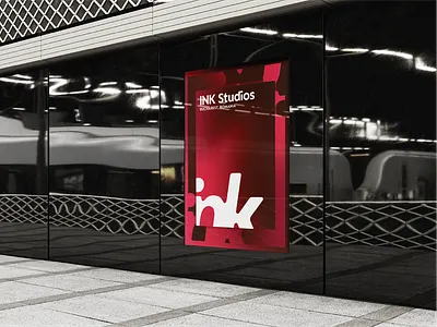 INK Studios - Poster branding design freelance gradient graphic design illustration mockup poster red