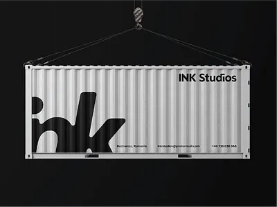 INK Studios - Container branding design freelance graphic design industial logo mockup modern