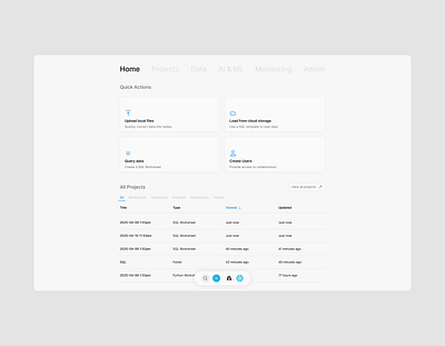 Snowflake | Product Redesign Concept data storage product design ui