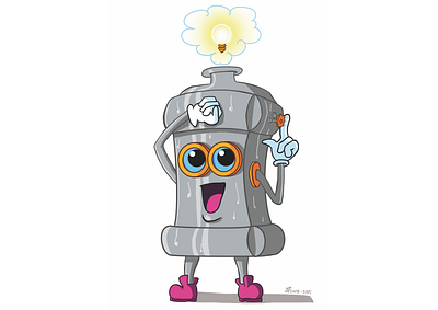 Giving a Face to Cryogenic Tech — Meet Cryoman branding illustration cartoon style character design character illustration french industry illustration mascot mascot design