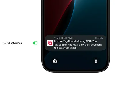 Lost AirTag airtag apple ios