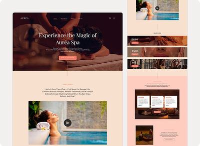 AUREA - Spa Website branding canva figma logo spa spa website ui website
