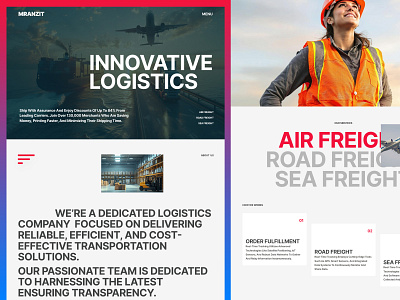 Mranzit Logistics Website branding designinspiration graphic design landing page logistics website logistics website design transporting ui ux web design website
