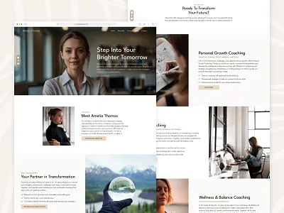 Life Coach & Therapist Website Design clean layout coaching website counselling website creative web landing page life coach website minimal design modern design online coach professional website responsive design therapist website ui design web design website template wellness website wix studio