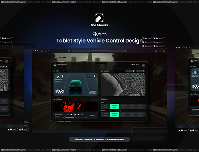 Vehicle Control UI I Gta V dashboard illustration vehicle control