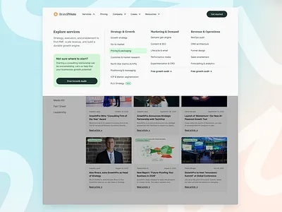 DailyUI Challenge #053 — Navigation app branding consulting dailyui design dropdown graphic design mega menu navbar navigation ui