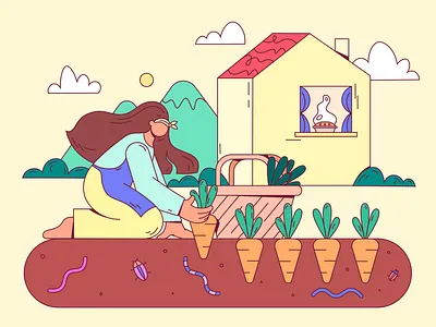 Carrot cake crave 🧡 2d character concept design illustration vector visual