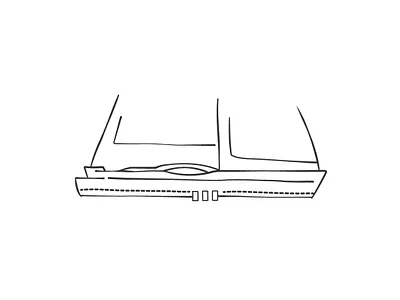 Line art illustration boatdrawing design graphic design illustration illustration art line art logo one line art onelinedrawing print sailboatart simplelineart stock vector victor