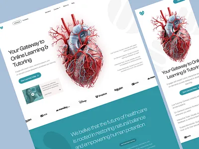 Medical Learning Platform Landing Page b2b b2b website clinical learning course design doctor training edtech education landing page learning portal medical education modern saas design on demand learning online tutoring saas saas design saas landing page saas web design saas website science website tutoring website