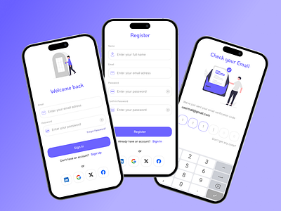 Light & Dark Login Register Flow