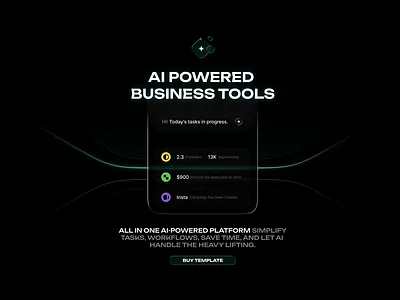 Webflow AI Saas Website Template ai analytics automation creative daily office finance landing page office task project management saas social marketing task technology web design web3 webflow