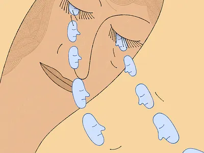 Grief abran animation branding design drawing graphic design grief illustration people tears ui vector