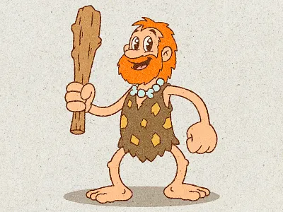 Troglodyte - Character Design 1930´s style branding cartoon character design hand drawing illustration logo mascot no ai rubber hose t shirt