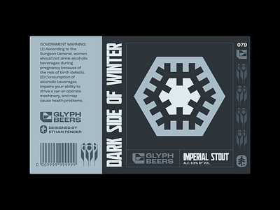 Glyph Beer 79 beer beer label dark side emblem frost gear icon imperial lego logo nature packaging season snow snowflake star wars symbol winter winter wear