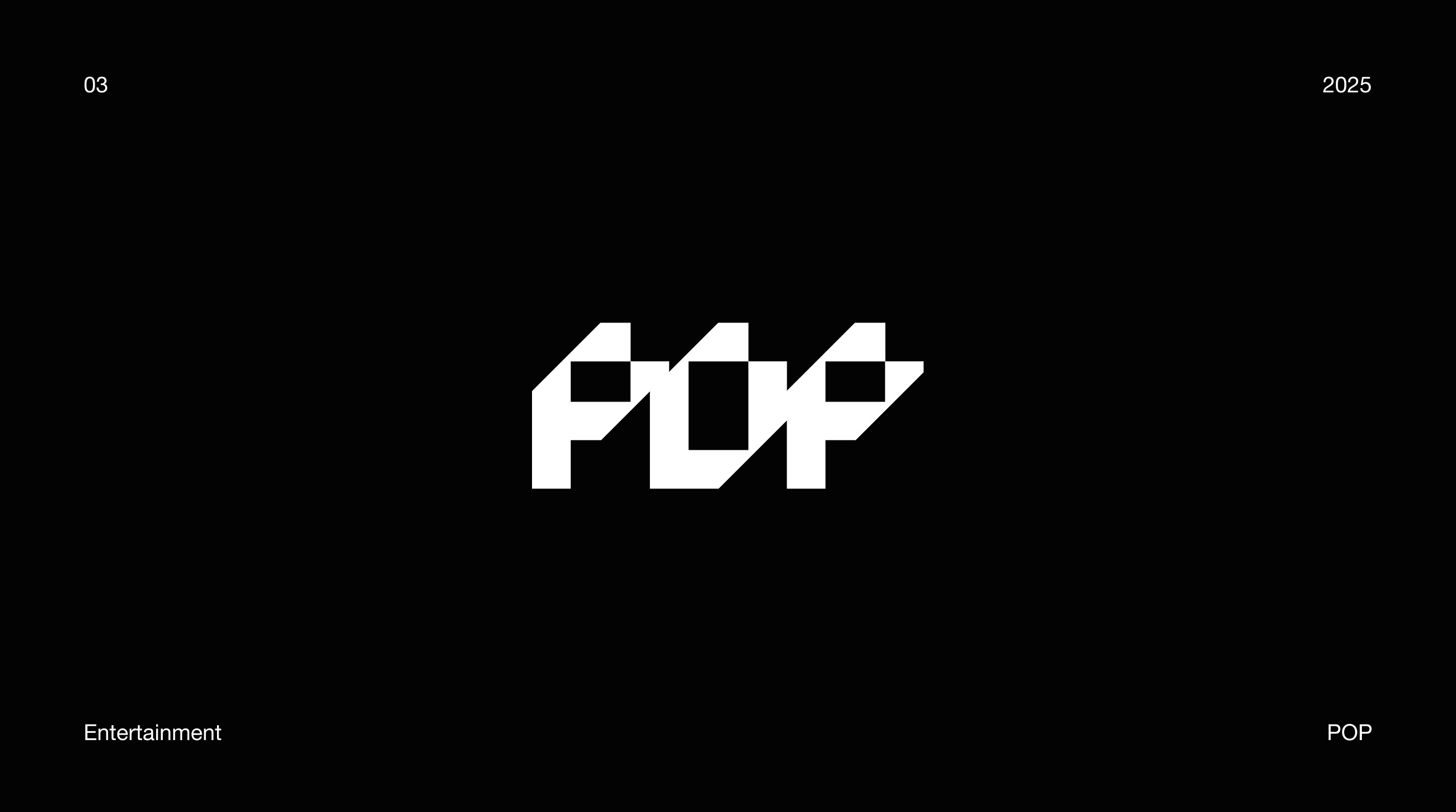POP Logotype branding cafe club design entertainment geometric graphic design logo pop wordmark