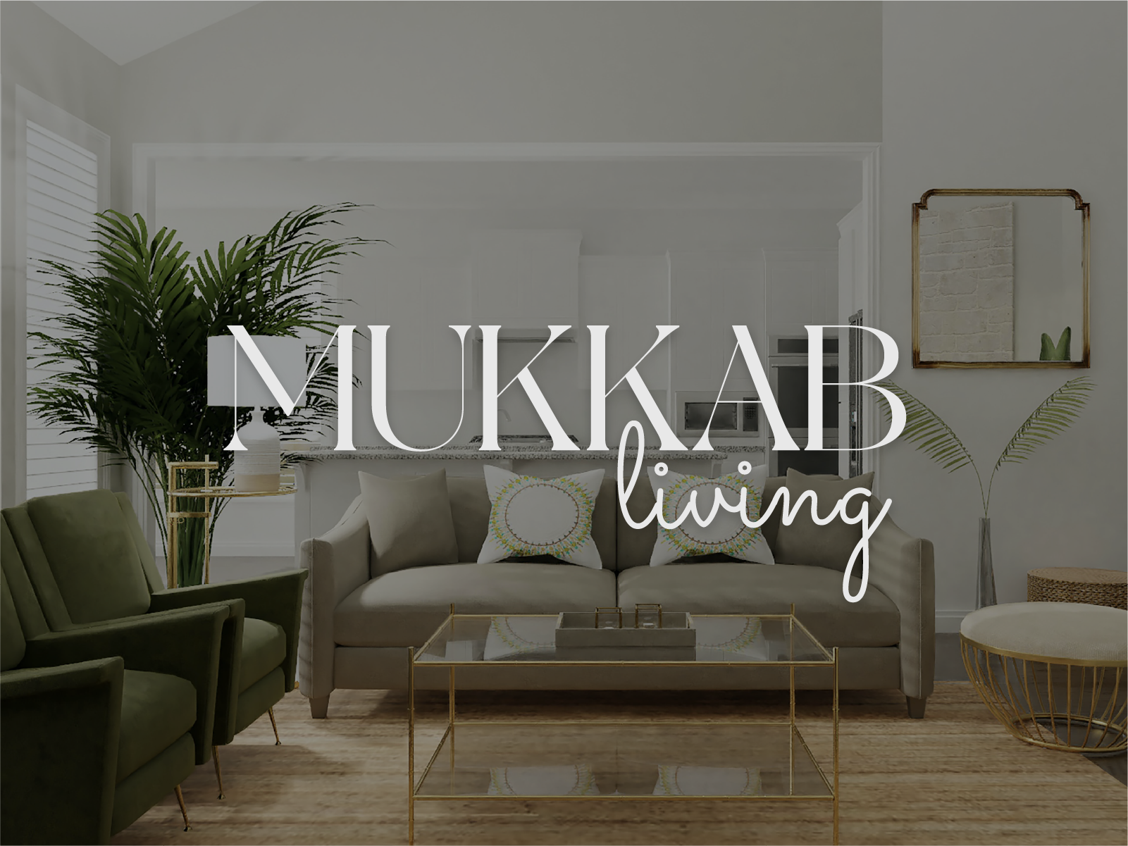 Mukkab Living - Brand Identity & Logo Design (Option 2) brand identity branding graphic design home decor interior design logo luxury minimal modern typography ui visual identity