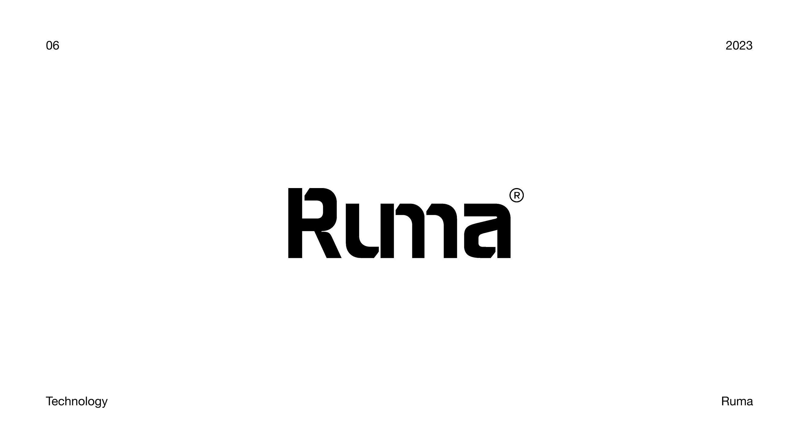 Ruma Logo branding design graphic design logo logotype ruma tech technology vector wordmark