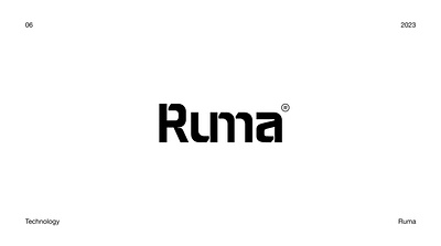 Ruma Logo branding design graphic design logo logotype ruma tech technology vector wordmark
