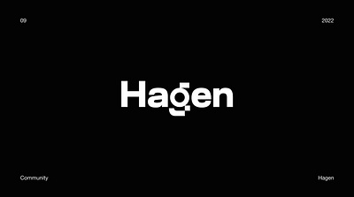 Hagen Logo branding community design font graphic design hagen logo logotype vector wordmark