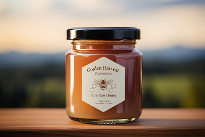Pure Raw Honey Label Design dribbble