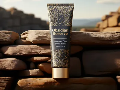 Luxury Label: Volcanic Clay Detox Mask dribbble