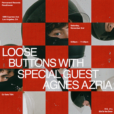 LB Poster band checker checkerboard checkers dance floor grid indie rock los angeles poster