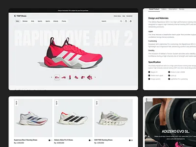 TSSF Shoes - Shoes Store Product Details Page details e commerce ecommerce fashion footwear marketplace nike online shop product shoes shoes store shop shopify sneakers sports store ui ux web design website