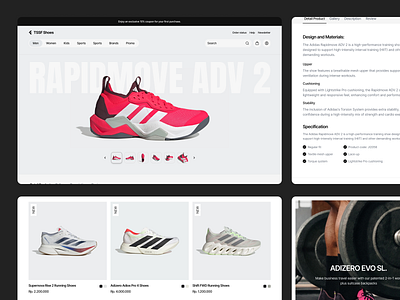 TSSF Shoes - Shoes Store Product Details Page details e commerce ecommerce fashion footwear marketplace nike online shop product shoes shoes store shop shopify sneakers sports store ui ux web design website