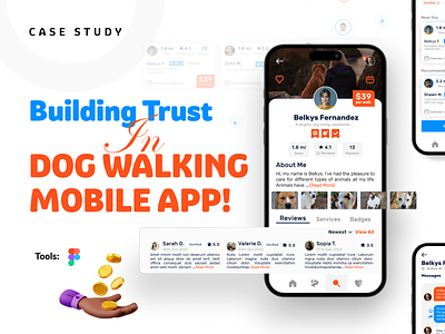 Case Study: Building Trust in Dog Walking App dog owner dog walking mobile app pet sitting walker