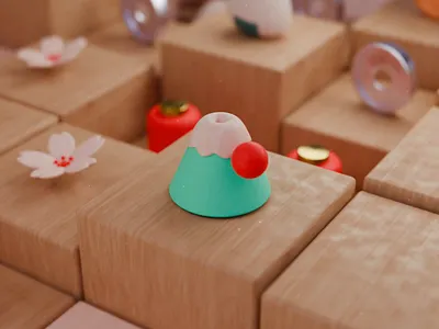 Japanese move number 2 🏮🌸 3d animation blender design digital art dojo studio illustration motion