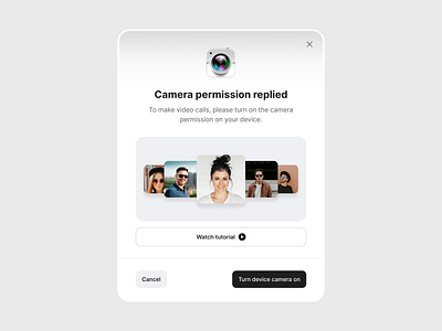 Camera Permissions - Designed with MadeinFigma camera settings design design system figma google meet made in figma madeinfigma settings ui ui design ui designer ui kit ux ux design video call web design website design zoom