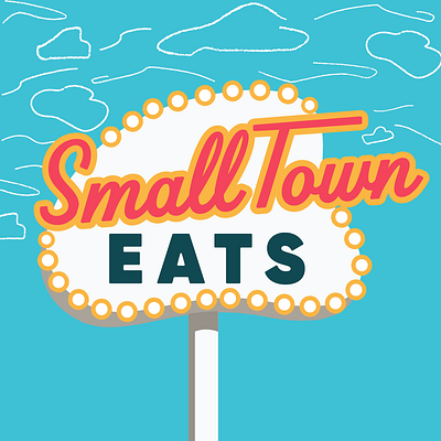 Small Town Eats - Podcast Branding by Fizz Design Co. brand designer brand strategist branding logo designer podcast branding podcast cover art podcast design