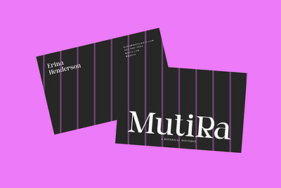 MutiRa ID Card brand identity branding card design display font elegant font font graphic design id card invitation logo logotype modern font name card new font serif font type type design typeface typography