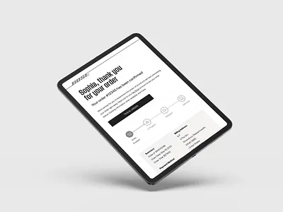 Redesigning the Bose Order Confirmation Experience bose branding design development figma graphic design product design typography ui user experience
