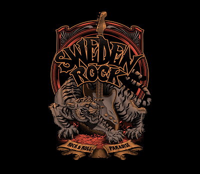 Sweden Rock, T-Shirt design adobe illustrator screen printing t shirt design vector illustration vector illustrator
